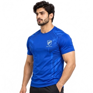 Camiseta Deportiva Ligera para Hombre, Diseño Deportivo para Correr, Entrenamientos, Gimnasio, Secado Rápido, Poliéster/Algodón, Manga Corta, Corte Regular - Product Image 6
