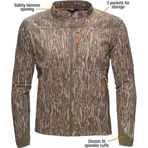 GRACE <b>SIGN</b> Unisex Camouflage Insulated Thermal Hunting Jacket Mid Layer Full Zip Windproof Print Pattern Warm Winter Polyester - Product Image 1