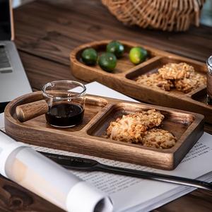 Compact Divided <b>Storage</b> And Serving <b>Tray</b> Smart Two Section Design Ideal For Snacks Sides Breakfast Plates Tabletop Organization - Product Image 3
