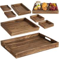 Ensemble de plateaux décoratifs ronds en bois style Art Déco, finition bambou naturel, bases de présentation minimalistes pour une mise en scène élégante de la table et la décoration intérieure
