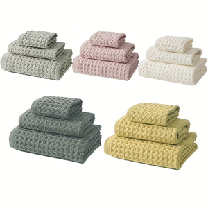 Toalla Facial de Algodón Tipo Waffle, Suave y Absorbente, para Adultos, Uso Doméstico, Regalo, Toalla de Baño, Venta al Por Mayor - Product Image 1
