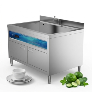 Limpiador de Verduras para Cocina de Restaurante, Máquina de Limpieza de Burbujas Comercial, Lavadora Comercial de Frutas y Verduras - Product Image 2