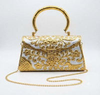 Pochette de mariée artisanale indienne traditionnelle en laiton, avec pendentif Ghungroo