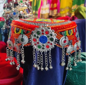 Sombreros Afganos Hechos a Mano para Mujer, con Pedrería, Ajustables, para Fiestas al Aire Libre, MOQ Bajo - Product Image 6