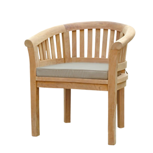 Sillas de comedor curvas modernas de madera de teca, sillas de jardín de una plaza, sillones para muebles de jardín y hogar. - Product Image 1