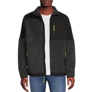 Veste de mode pour hommes pour l'automne et l'hiver Long col montant polaire mince toile enduite décontracté vêtements de plein air - Product Image 5