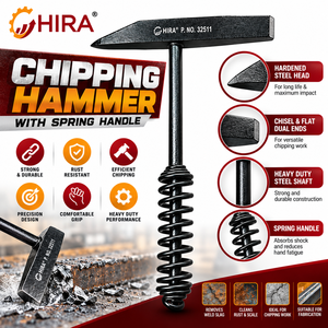Marteau à écailler HIRA 32411 avec ressort et manche en fer - Product Image 1
