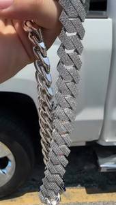 20MM 5AAA CZ Hip Hop <b>Iced</b> <b>Out</b> Long Clasp Miami Cuban Link <b>Chain</b> 14K Gold Plated Mens Necklaces Fashion Jewelry Direct Supplier - Product Image 2