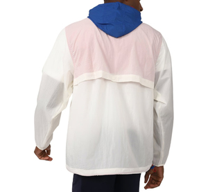 <b>Men's</b> Windproof Color Blocking Hooded <b>Half</b>-<b>Zip</b> <b>Jacket</b> Casual Lightweight Polyester Spring Outerwear - Product Image 2