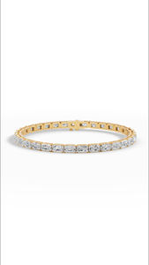 Pulsera de tenis con diamantes cultivados en laboratorio de corte esmeralda, plata de ley 925, para mujer, 4.5x3.1mm, certificado IGI, joyería fina al por mayor OEM - Product Image 3