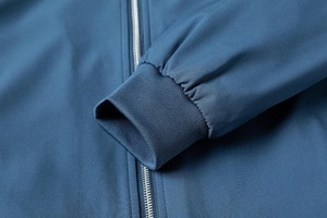 Blouson bomber bleu marine pour homme, fermeture éclair, coupe décontractée, coupe-vent, col montant, coupe régulière, pour l'automne - Product Image 4