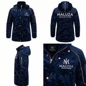 Veste de streetwear à capuche camouflage pour homme, multi-poches, mode outdoor, vêtements MALUZA INDUSTRIES - Product Image 6