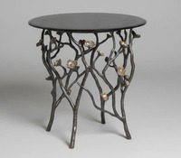 Table d'appoint contemporaine en aluminium avec plateau métallique, multifonctionnelle, mobile, étanche, de luxe, décorative, style Art Déco, pour la maison (Diwali)