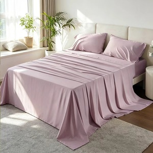 100% <b>Bamboo</b> Fiber 4PCs Cooling Breathable Bed Set-Queen Size 300TC Deep Pocket Stitching Home Hotel Use - Product Image 6