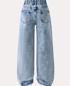 Nouvelle mode : Jean déchiré bleu délavé coupe ample/ajustée pour adolescentes, avec trous décoratifs - Product Image 2