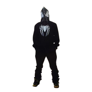 Sweat-shirt à capuche surdimensionné en molleton imprimé style streetwear de qualité supérieure avec broderie graphique personnalisée - Product Image 5
