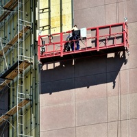Plateforme de travail suspendue à haute sécurité, gondole suspendue par cordes pour la construction de façades de bâtiments de grande hauteur