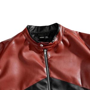 Chaqueta de moto de invierno para hombre personalizada más vendida, cuello levantado, cierre de cremallera, cuero genuino, seda, servicio OEM disponible - Product Image 3