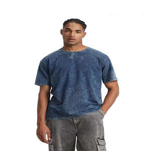 Fabricante 250 300 Gsm Blank Box Tee camiseta para hombres Drop Shoulder Boxy Fit Crop camiseta de gran tamaño Heavyweight 100% algodón - Product Image 4