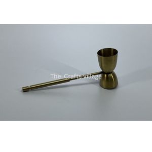 Jigger Doble de Latón Dorado de Alta Calidad con Asa, Taza Medidora de Vino Metálica, Herramientas de Bar, Uso Profesional para Bartenders - Product Image 2
