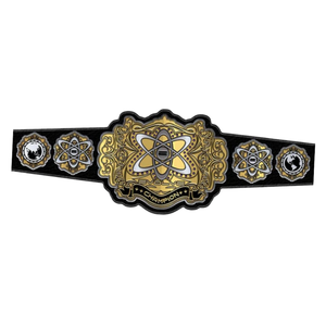 Cinturón de Campeonato Atómico Personalizable de Alta Calidad en Negro y Dorado, Cinturón Deportivo Personalizado, Edición de Coleccionista - Product Image 6
