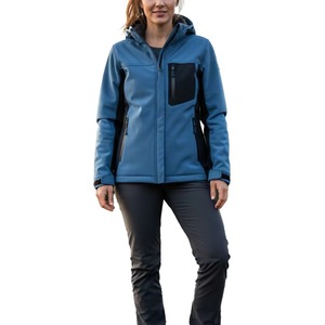 Veste softshell longue d'hiver pour femme, design à capuche, doublure en polaire chaude, imperméable, respirante, pour la randonnée en plein air, les aventures sur la neige - Product Image 6