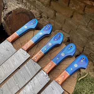 Custom Handmade <b>Knife</b> <b>Set</b> Durable Damascus Steel Blades High Quality Kitchen Tasks Chef <b>Knife</b> <b>Set</b> Available At Wholesale Rate - Product Image 2