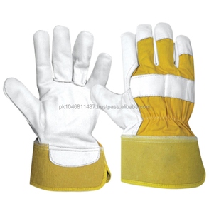 Gants de travail canadiens en cuir de vachette pleine fleur, robustes, pour la protection industrielle, résistants à la chaleur, pour la protection des mains et des bras - Product Image 4