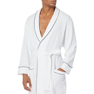 RABUSH SPORTS Unisex Premium Quality Terry Cotton Spa Hotel Bathrobe Long Sleeve Shawl Collar Breathable Quick Dry Sleepwear - Product Image 6