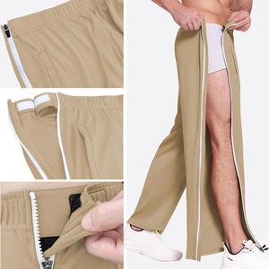 Mens Track Pants With Side Zipper Elastic Waist Lightweight Breathable Training <b>Joggers</b> Sports Gym Casual Trousers Daily Comfort - Product Image 5