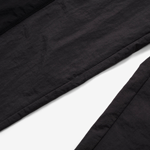 Pantalon Homme Noir à Panneaux, Taille Élastique, Léger en Polyester, Coupe Droite, Tissu Respirant, Idéal pour l'Été Décontracté - Product Image 5