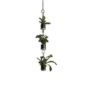 Jardinière suspendue en bois écologique pour jardin intérieur/extérieur, balcon, support de plantes rustique et naturel, décoration intérieure - Product Image 2