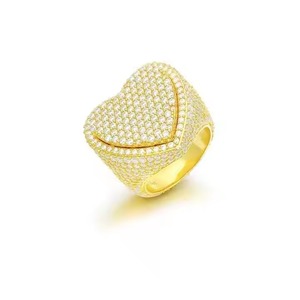 High on Demand Plated Finger <b>Ring</b> Diamond Hip Hop <b>Ring</b> for Mens from <b>Indian</b> Supplier - Product Image 5