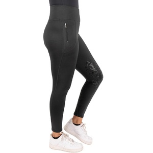 High Quality 4-way Stretch Horse Riding Breeches <b>Leggings</b> Tights <b>Equestrian</b> Wear Pants on Technical Fabric with Soft Feel - Product Image 4