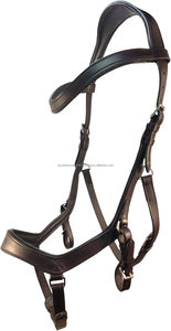 Bridon anatomique SidePull en cuir de haute qualité, design anatomique, mors simple, noir, taille et logo personnalisables - Product Image 5