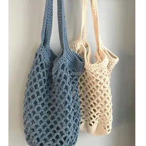 Shoulder Handmade Crochet Large Capacity Tote Bag Easy Shopping Crochet Tote Bag from Indian Supplier