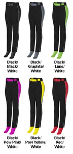 Pantalon de baseball de l'équipe de couleur personnalisée avec passepoil contrasté et fentes pour ceinture - Product Image 3