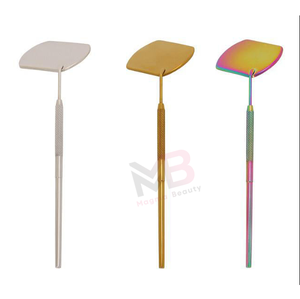 <b>Rectangle</b> OEM Stainless Steel <b>Wall</b> Mounted Gold-Plated Single-Sided Eyelash Extension <b>Mirror</b> Professional Lash Checking Beauty - Product Image 3