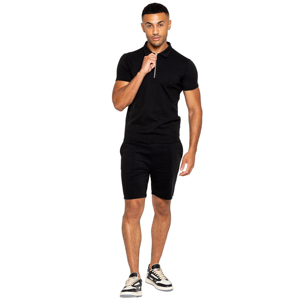 Men Streetwear <b>Polo</b> Shirt Shorts Set 210 GSM Cotton Polyester Summer Casual Athletic Outfit Custom Logo OEM Private Label - Product Image 1