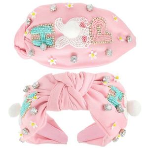 Serre-tête en velours rose avec décorations de perles d'araignée noires et détails en strass, style Halloween, accessoire capillaire pour femme - Product Image 4