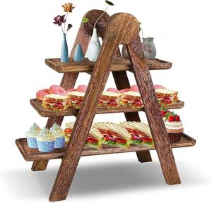 Plateau de service rectangulaire en bois massif, grand plateau alimentaire en bois naturel pour le pain, la viande, les desserts et les fêtes - Product Image 1