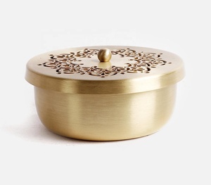 Laser Cut Handcrafted Brass <b>Nut</b> Boxes Set of 2 Manufacturer Wholesaler - Product Image 2