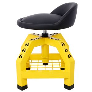 Sgabello da Meccanico Girevole Pneumatico a 360 Gradi per Carichi Pesanti con Ruote e Armadietto Portautensili Integrato - Product Image 2