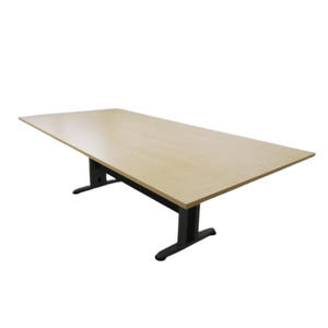 Rectangular Wood Veneer Conference <b>Table</b> Metal Legs Minimalist Design <b>Office</b> Furniture for Commercial Use - Product Image 6