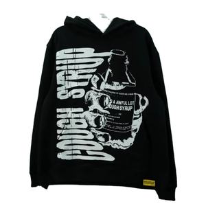 เสื้อฮู้ดดี้โอเวอร์ไซส์สำหรับผู้ชาย ผ้าเฟรนช์เทอร์รี่หนา 500 กรัม สกรีนโลโก้ตามสั่ง ทรงบ็อกซี่ฟิต ลุคทำสีซีดแบบแอซิดวอช ผ้าฝ้าย 100% ไม่มีเชือกผูก - Product Image 2