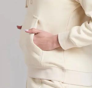 Ensemble de survêtement décontracté pour femme, collection hiver, avec haut court de sport à manches longues et pantalon de survêtement taille élastique, couleur unie, teint uni, meilleures ventes - Product Image 6