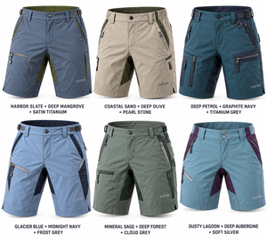Herren-Anglerhosen - Harbor Slate - Sechs Farben - Sport- und Outdoor-Bekleidungshersteller - Cargo-Shorts mit Reißverschlusstaschen - Product Image 5