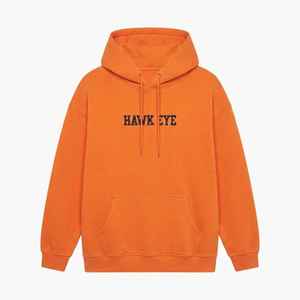 Sudadera con Capucha Extra Grande para Mujer, Color Naranja, Felpa de Algodón, Manga Larga, Diseño con Bolsillo y Estampado Frontal, Estilo Otoñal - Product Image 6