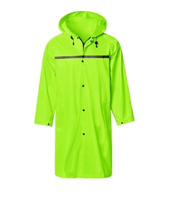 High Visibility Coated Spring Polyester Industrial <b>Worker</b> Safety <b>Jacket</b> Waterproof Breathable Customizable security rain <b>jacket</b> - Product Image 1
