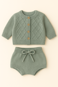 Conjunto de punto hecho a mano para bebé, ropa cálida para recién nacido, ropa suave de invierno, ropa cómoda para recién nacido, talla personalizada, producción OEM - Product Image 6